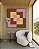 Quadro Quadrado Abstrato Geométrico Marrom Terra Rosa Antigo Areia Canvas Moldura - Imagem 2
