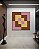 Quadro Quadrado Abstrato Geométrico Marrom Terra Rosa Antigo Areia Canvas Moldura - Imagem 4