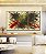 Trio de Quadros Estilizados Abstrato Verde Oliva Vermelho Carmim Efeito Pintura Canvas Moldura - Imagem 4