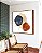 Quadro Quadrado Abstrato Formas Minimalista Azul Terracota Canvas Moldura - Imagem 2