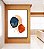 Quadro Vertical Abstrato Formas Minimalista Azul Terracota Canvas Moldura - Imagem 4
