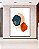 Quadro Vertical Abstrato Formas Minimalista Azul Terracota Canvas Moldura - Imagem 5