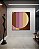 Quadro Quadrado Abstrato Geométrico Degradê Circulo Listras Rosa Antigo Marrom Areia Canvas Moldura - Imagem 4