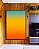 Quadro Vertical Abstrato Degradê Azul Amarelo Ouro Laranja Tangerina Canvas Moldura - Imagem 5