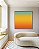 Quadro Quadrado Abstrato Degradê Azul Amarelo Ouro Laranja Tangerina Canvas Moldura - Imagem 5