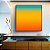 Quadro Quadrado Abstrato Degradê Azul Amarelo Ouro Laranja Tangerina Canvas Moldura - Imagem 2