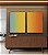 Duo de Quadros Abstrato Degradê Azul Amarelo Ouro Laranja Tangerina Canvas Moldura - Imagem 3