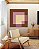 Quadro Quadrado Geométrico Abstrato Rosa Antigo Marrom Areia Canvas Moldura - Imagem 2