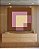 Quadro Quadrado Geométrico Abstrato Rosa Antigo Marrom Areia Canvas Moldura - Imagem 4