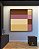 Quadro Quadrado Grométrico Listras Abstrato Rosa Antigo Marrom Areia Canvas Moldura - Imagem 2
