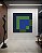 Quadro Quadrado Abstrato Geométrico Azul Marinho Verde Esmeralda Canvas Moldura - Imagem 3