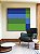 Quadro Quadrado Abstrato Degradê Geométrico Azul Marinho Verde Esmeralda Canvas Moldura - Imagem 1