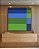 Quadro Quadrado Abstrato Degradê Geométrico Azul Marinho Verde Esmeralda Canvas Moldura - Imagem 2