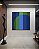Quadro Quadrado Abstrato Geométrico Degradê Circulo Listras Azul Marinho Verde Esmeralda Canvas Moldura - Imagem 3