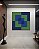 Quadro Quadrado Geométrico Abstrato Azul Marinho Verde Esmeralda Arte Canvas Moldura - Imagem 5