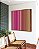 Quadro Quadrado Abstrato Degradê Listras Rosa Choque Bege Caramelo Canvas Moldura - Imagem 2