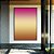 Quadro Vertical Abstrato Degradê Rosa Choque Bege Caramelo Canvas Moldura - Imagem 2