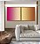 Duo de Quadros Quadrados Abstrato Degradê Rosa Choque Bege Caramelo Canvas Moldura - Imagem 6