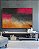 Quadro Horizontal Abstrato Rosa Choque Cinza Chumbo Caramelo Canvas Moldura - Imagem 2
