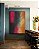 Quadro Vertical Abstrato Rosa Choque Cinza Chumbo Caramelo Canvas Moldura - Imagem 4