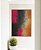 Quadro Vertical Abstrato Rosa Choque Cinza Chumbo Caramelo Canvas Moldura - Imagem 5