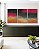 Trio de Quadros Abstrato Rosa Choque Cinza Chumbo Caramelo Canvas Moldura - Imagem 2