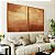 Duo de Quadros Abstrato Marrom Terra Bronze Caramelo Textura Canvas Moldura - Imagem 4