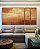 Trio de Quadros Estilizados Abstrato Marrom Terra Bronze Caramelo Textura Canvas Moldura - Imagem 5
