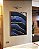 Quadro Vertical Abstrato Cores Tons de Azul Prateado Textura Canvas Moldura - Imagem 5