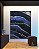 Quadro Vertical Abstrato Cores Tons de Azul Prateado Textura Canvas Moldura - Imagem 4