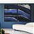 Duo de Quadros Abstrato Cores Tons de Azul Prateado Textura Canvas Moldura - Imagem 3