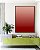 Quadro Vertical Abstrato Degradê Vermelho Carmim Rosa Salmão Canvas Moldura - Imagem 2