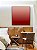 Quadro Quadrado Abstrato Degradê Vermelho Carmim Rosa Salmão Canvas Moldura - Imagem 1