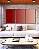 Trio de Quadros Abstrato Degradê Vermelho Carmim Rosa Salmão Canvas Moldura - Imagem 1