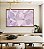 Quadro Horizontal Abstrato Mosaico Roxo Lavanda Rosa Branco Canvas Moldura - Imagem 1