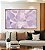 Quadro Horizontal Abstrato Mosaico Roxo Lavanda Rosa Branco Canvas Moldura - Imagem 2