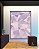 Quadro Vertical Abstrato Mosaico Roxo Lavanda Rosa Branco Canvas Moldura - Imagem 2