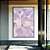 Quadro Vertical Abstrato Mosaico Roxo Lavanda Rosa Branco Canvas Moldura - Imagem 3