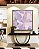 Quadro Quadrado Abstrato Mosaico Roxo Lavanda Rosa Branco Canvas Moldura - Imagem 1
