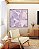 Quadro Quadrado Abstrato Mosaico Roxo Lavanda Rosa Branco Canvas Moldura - Imagem 2