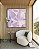 Quadro Quadrado Abstrato Mosaico Roxo Lavanda Rosa Branco Canvas Moldura - Imagem 3