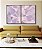 Duo de Quadros Abstrato Mosaico Roxo Lavanda Rosa Branco Canvas Moldura - Imagem 5