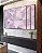 Trio de Quadros Estilizados Abstrato Mosaico Roxo Lavanda Rosa Branco Canvas Moldura - Imagem 3