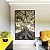 Quadro Vertical Árvore Folhas Verde Luzes do Sol Natureza Canvas Moldura - Imagem 1