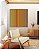 Quadro Quadrado Degradê Listras Amarelo Ouro Laranja Tangerina Azul Canvas Moldura - Imagem 3
