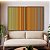 Duo de Quadros Degradê Listras Amarelo Ouro Laranja Tangerina Azul Canvas Moldura - Imagem 3