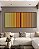 Duo de Quadros Quadrados Degradê Listras Amarelo Ouro Laranja Tangerina Azul Canvas Moldura - Imagem 5