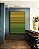Quadro Vertical Abstrato Degradê Listras Verde Esmeralda Amarelo Ouro Canvas Moldura - Imagem 4