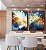 Duo de Quadros Abstrato Tons de Azul Branco Dourado Pouring Canvas Moldura - Imagem 2