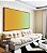 Quadro Horizontal Abstrato Degradê Amarelo Ouro Verde Menta Canvas Moldura - Imagem 2